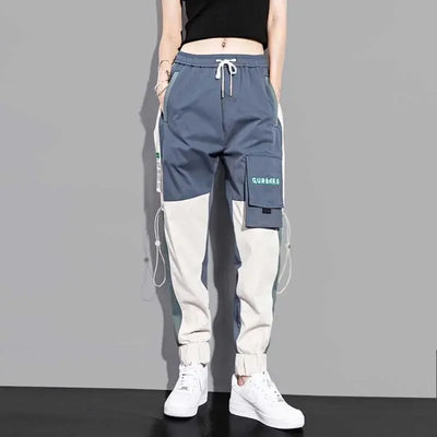 New Big Pockets Cargo Pants Women Ankle-length High Waist Drawstring Loose Streetwear Hip Hop Versatile Joggers Trousers Female