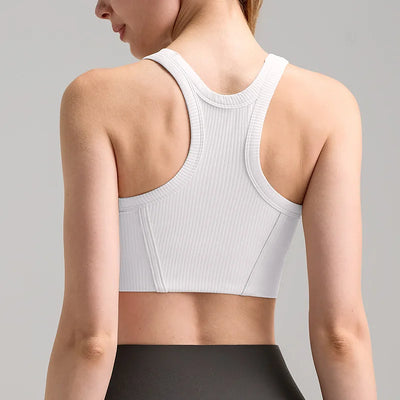Women Breathable Sports Bra Fitness Top Women Seamless Yoga Bra High Strength Shock-Absorbing Sports Bra Gym Workout Top