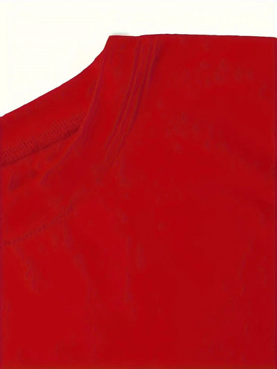 Women's red T-shirt LOS ANGELES Casual Round Neck short Sleeve Tops