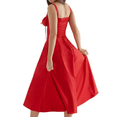 Elegant Summer Dresses for Women Sleeveless Bandage Party A-line Dress for Evening Party Beach Vestidos