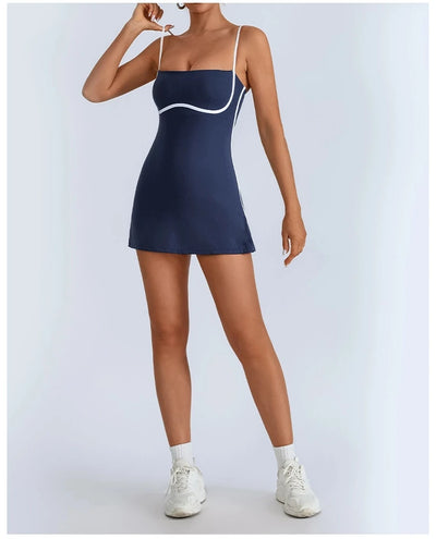 Golf Tennis Dress with Pad Sports Set Yoga for Women Workout Pickleball Clothing Badminton Skorts Activewear