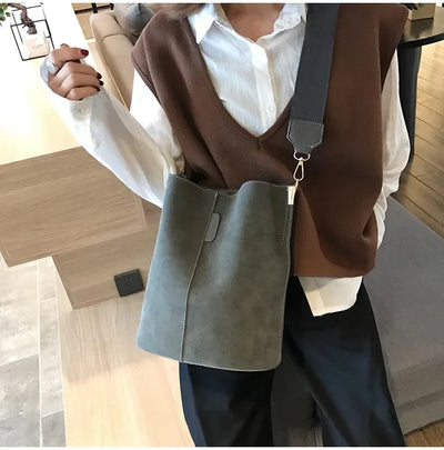 Designer Handbags Ladies Bucket Bag PU Leather Shoulder Large Capacity Crossbody Bags for Women High Quality New Tote Bag