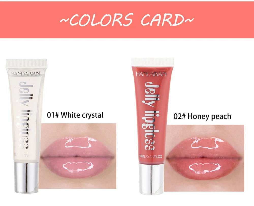 Candy Shades Moisturizing Lip Gloss Lip Oil Makeup Shinny Nutritious Liquid Lip Glosses Cherry Jelly Oil Clear Lipgloss