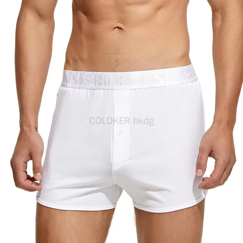 2024 Men's Cotton Jersey Boxer Short Loungewear Underwear Loose Fit Underpants Sleepwear Shorts Boxers for Men