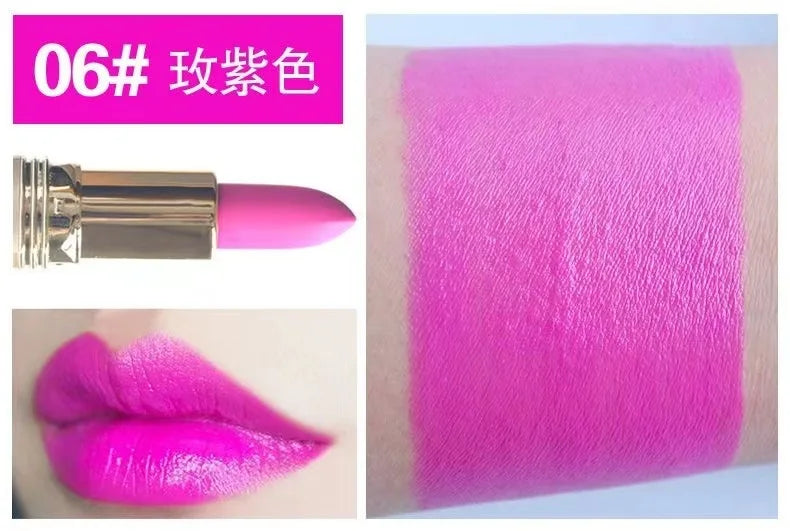 Pink Matte Lipstick Waterproof 24 hours Long Lasting Red Lipsticks Resistant Rose Lip Tint Velvet Lipstic Cosmetic Women Makeup