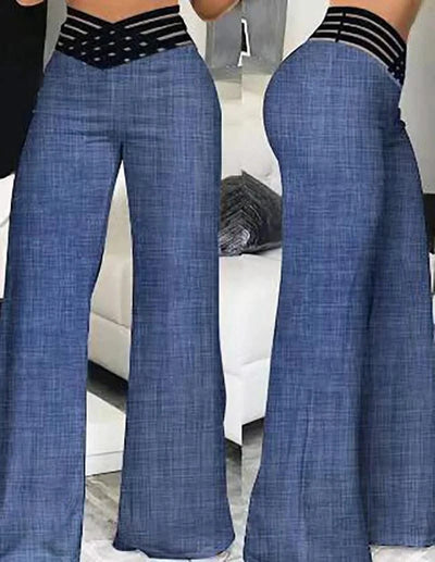 Activewear Women Flared Pants Elegant Office Lady Casual High Waist Trousers