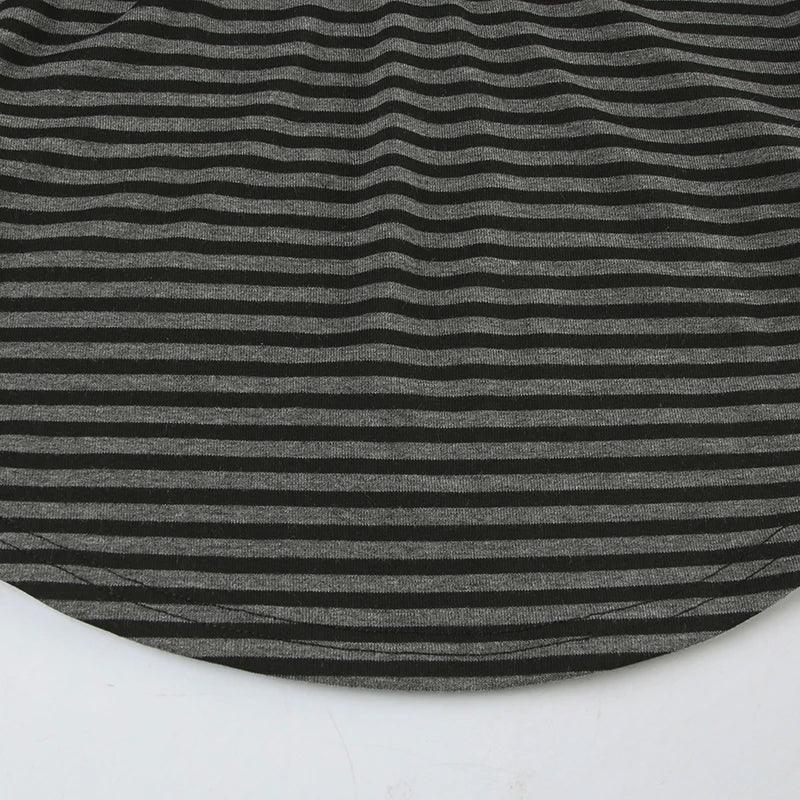 Korean Style Stripe Patchwork Women T-Shirts Short Sleeves Slim Fit Simple Causal Office Lady Clothing
