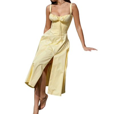 Elegant Summer Dresses for Women Sleeveless Bandage Party A-line Dress for Evening Party Beach Vestidos
