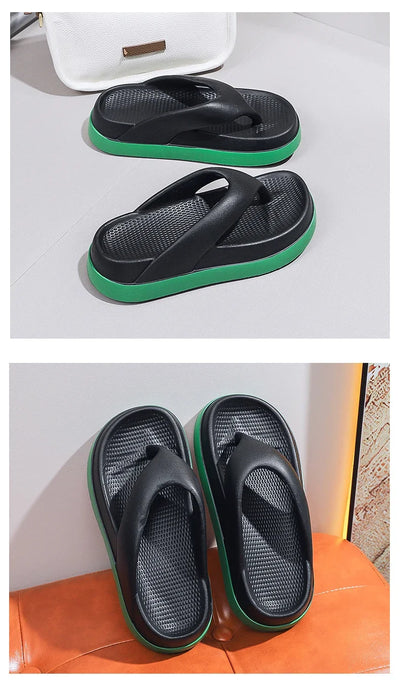 Platform Flip Flops for Women, Outdoor Beach Sandals 2025 Popular Design Non-slip Slippers Comfortable, Soft And Thick Sole