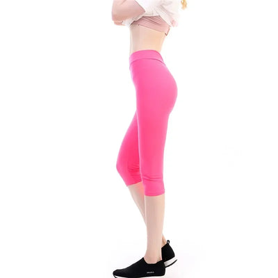 Women's Leggings High Waisted Capri Leggings No Pockets For Women Yoga Pants Workout Capri Pants