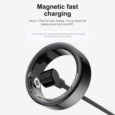 R02 Smart Ring Military Grade Titanium IP68 & 3ATM Waterproof Sleep Heart Rate Health Monitoring Multi-sport Modes Tracker Ring