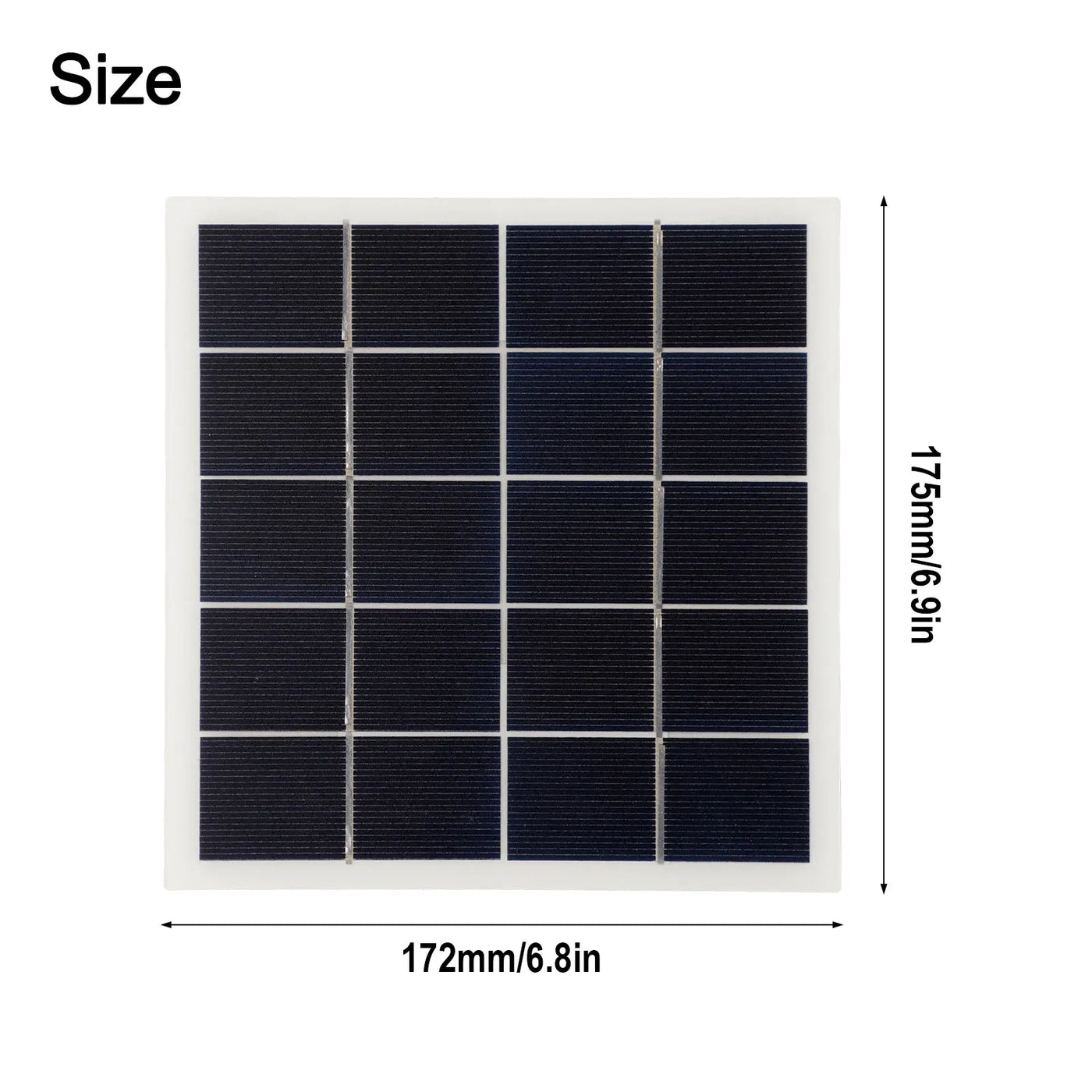 Outdoor Use 0-800MA Portable Solar Panel 7W Solar Panel Fine Workmanship Versatile Application For Home Lighting