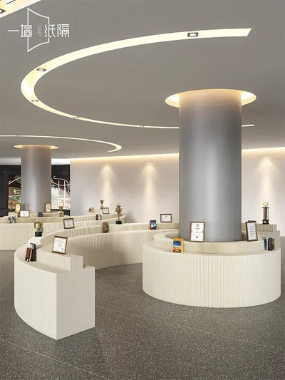 Booth Multi-layer Strip Display Stand Product Boutique Table Commercial Showcase Folding Exhibition Floor Display Rack