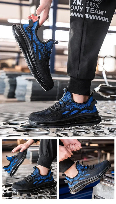 Non Slip Lightweight Breathable Sneakers for Women Steel Toe Indestructible Safety Shoes Anti-puncture Protection Safety Shoes