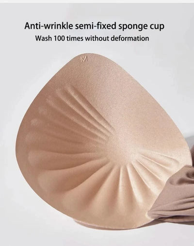 Plus Size Women Seamless Bras Sexy V Waist Brassiere Padded Wireless Soft Sleepwear Female Solid Breathable Underwear Lingerie