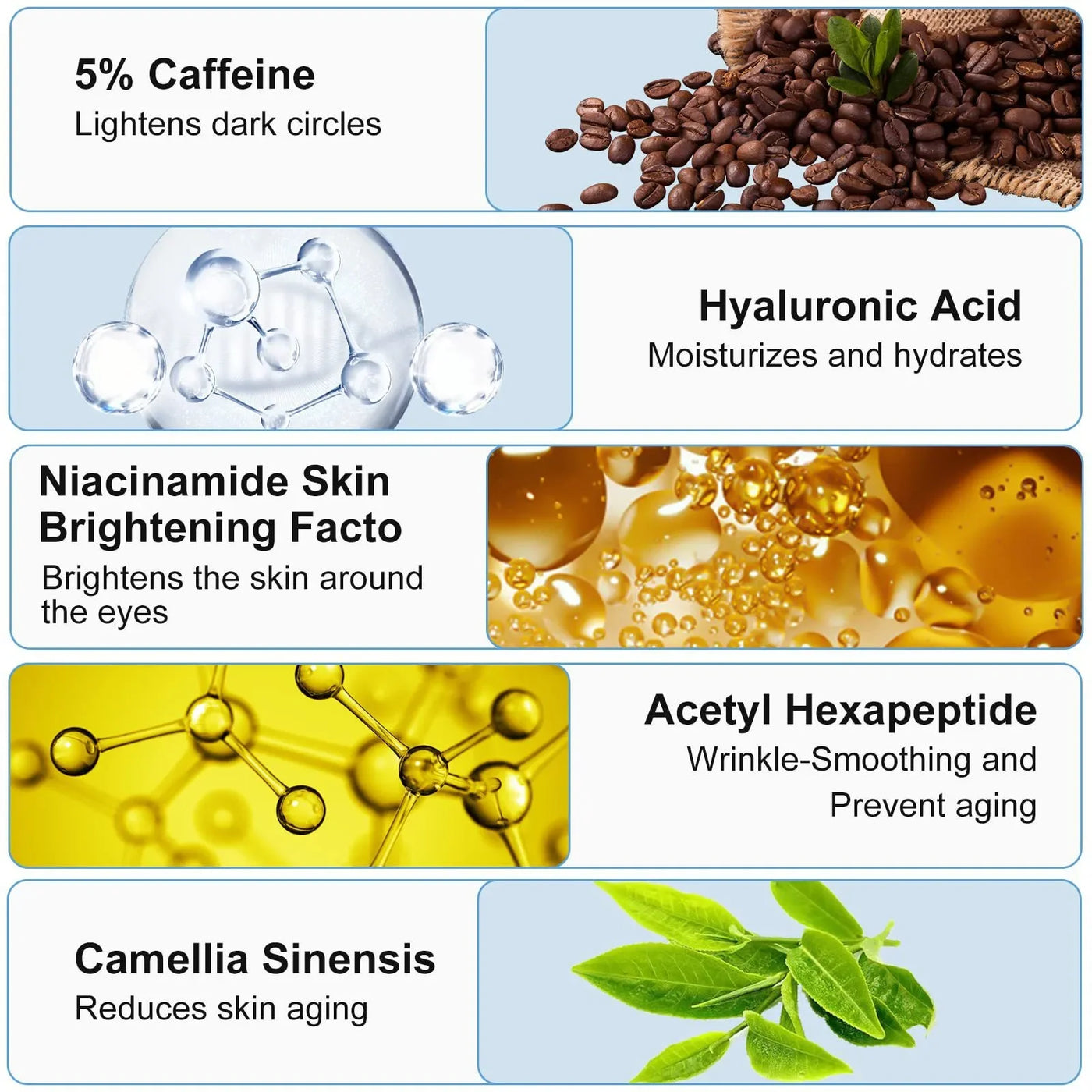 Falten Augen 5% Koffein Augen Creme Eye Roller Ball Creme FüR Augenringe Verblasst Feine Linien Entfernen Augen Taschen 15ml
