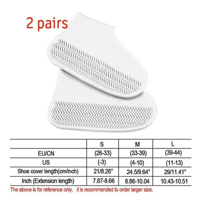 Waterproof Rain Shoes Covers Silicone Non-slip Wear-resistant Outdoor Adult Children Boots Portable Elastic Reusable