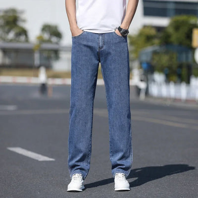 Men's Jeans American High Street Micro-flared Jeans Summer Slim Fashion Brand Pants Retro Washed Straight Pants 2025