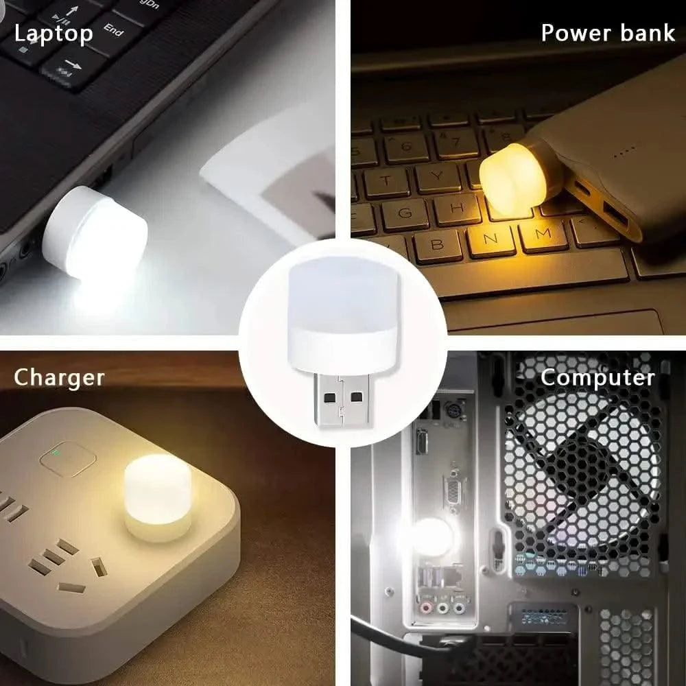 Mini USB Night Light Warm White Eye Protection Book Reading Light Computer Mobile Power Charging USB Plug LED Night Lamp 2025