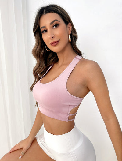 Breathable Sports Bra Fitness Top Seamless Yoga Bra Shockproof Crop Top Women Push up Sport Bra Gym Workout Top