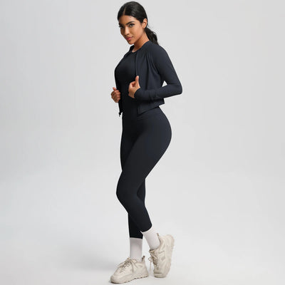 Women Sportswear Yoga Set Workout Clothes Athletic Wear Sports Gym Legging Fitness Top Long Sleeve Yoga Suit ﻿