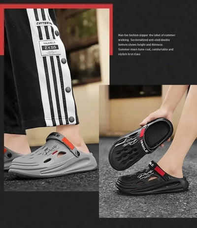 2025 New Men's Clogs Slippers Sandal Men Garden Shoes Flat Sandals Male Sneakers Outdoor Home Clogs Slides Men Summer Shoes - Elanique
