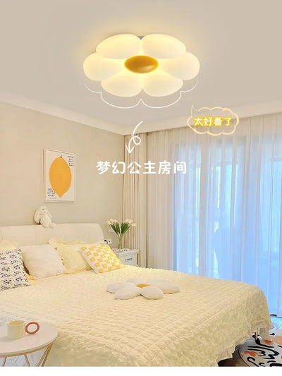 2023 New Living Room Light Romantic Warm Net Popular Cream Wind Flower Master Bedroom Lamp