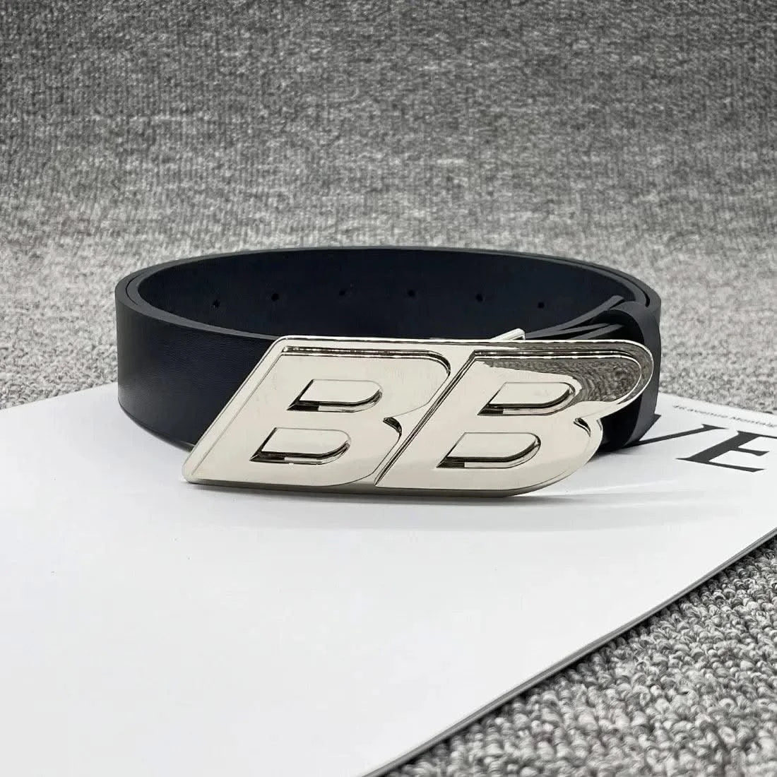 Men's Belt Wide Letter Casual Temperament Belt |Retro European and American Fashion Belt