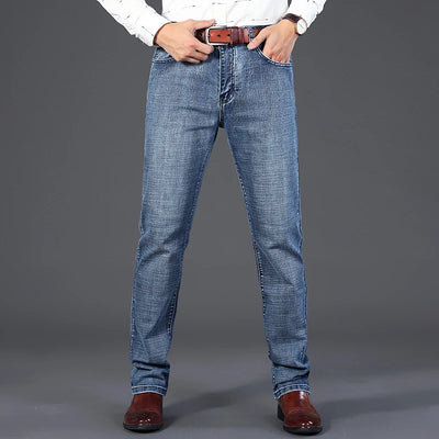 Classic Business Casual Jeans Men 2025 New Fashion Retro Slim Stretch Denim Trousers Male High Quality Luxury Pants Men Clothing