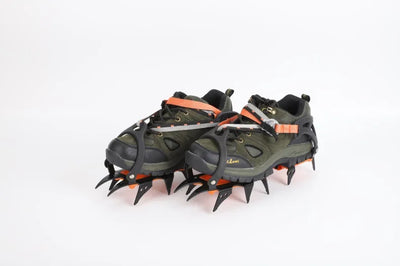 12 tooth professional crampons outdoor rock climbing ice fishing snow skid shoe cover mountaineering skid gear 12 teeth