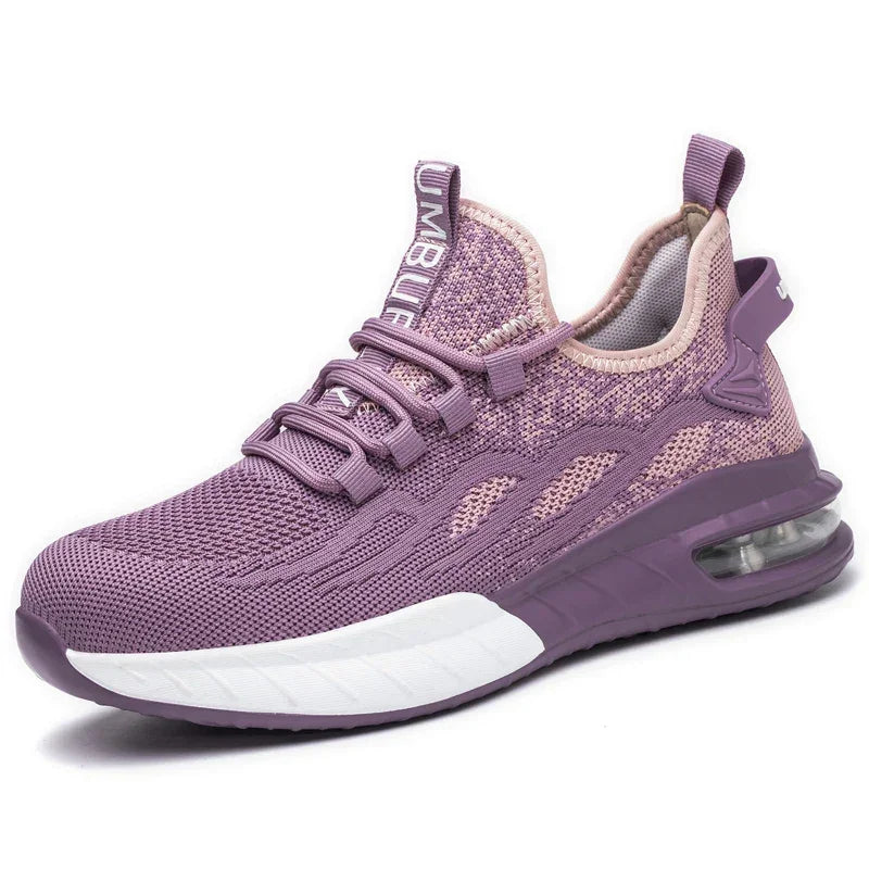 Non Slip Lightweight Breathable Sneakers for Women Steel Toe Indestructible Safety Shoes Anti-puncture Protection Safety Shoes