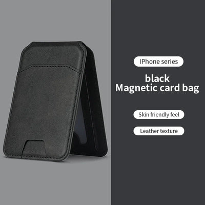 Magsafe Magnetic Leather Wallet Holder Case For iPhone 16 15 14 13 12 Pro Max Mobile Phone Holder Card Bag Covers Accessories