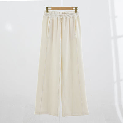 Women's Wide Leg Yoga Ninth Pants High Waisted Joggers Casual Sweatpants Pockets Sports Clothes Pilates Tracksuit Baggy Pants