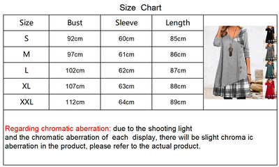 Dresses for Women European and American autumn and Winter Elegant Everyday Loose Party Dress Buttons Long Sleeve Dress