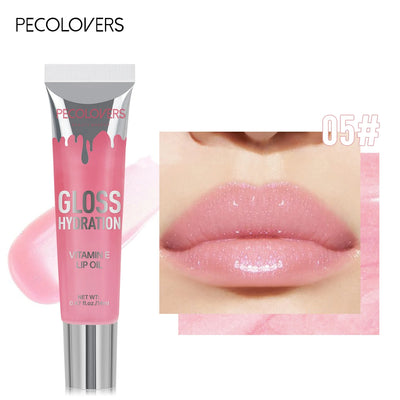 Crystal Jelly Lip Gloss Tube Lip Moisturizing Oil Shiny Lip Oil Moisturizing Women's Lip Gloss Makeup Lip Gloss Cosmetics