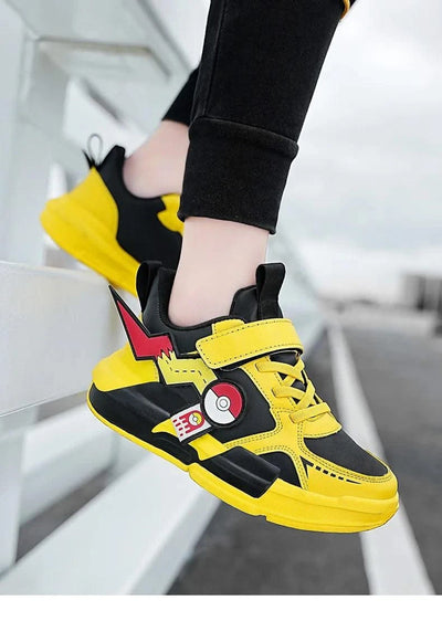 Kids Cartoon Sports Skate Shoes Lightweight for Easy Wear Children's Outdoor Casual Sneakers Non-Slip Sole for School Play