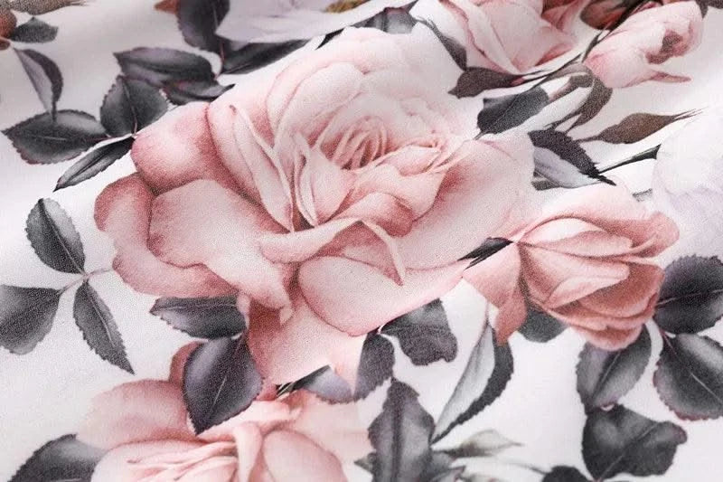 Summer Floral Print Dress For Women New Sleeveless Round Neck Dress Ruffled Short Sleeve Chiffon Print Short Dress For Women