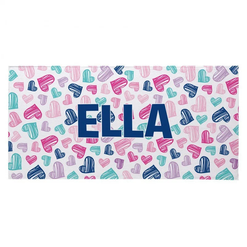 Bohemian Custom Name Beach Towel Floral Microfiber Towels Absorbent Quick-Drying Soft Yoga Swimming Towels Gift For Birthday