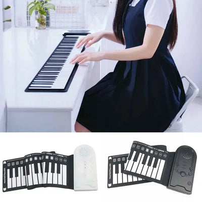 Roll Up Piano Keyboard Foldable Hand Roll Piano 49 Keys Hand Roll Piano For Beginners Kids Adults Educational Toys For Home