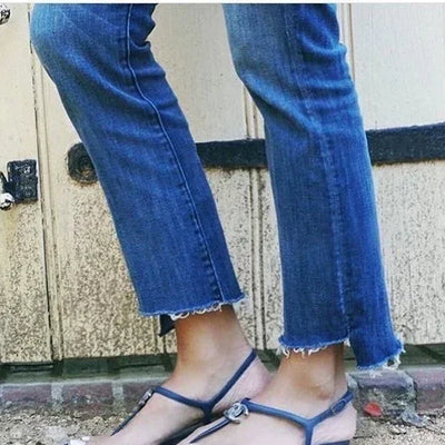 High waist women jeans Slim wild casual Flare Jeans pants Three colors available