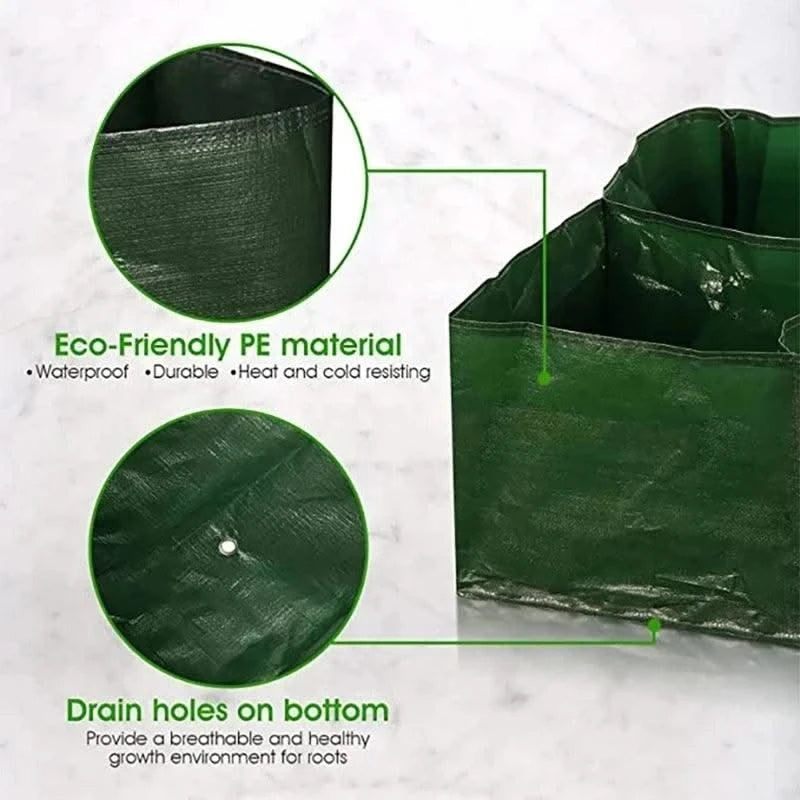 Garden Planting Bag Multi-gird Felt Growing Bag Rectangle Planting Nursery Pot Vegetable Tomato Potato Planting Container Plant