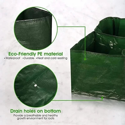 Garden Planting Bag Multi-gird Felt Growing Bag Rectangle Planting Nursery Pot Vegetable Tomato Potato Planting Container Plant