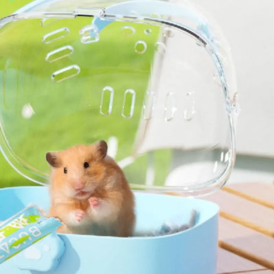 Portable Transparent Pet Carriers Cage Breathable Ventilated Travel Pet Cage Escape-Proof with Water Bottle Pet House Car Travel