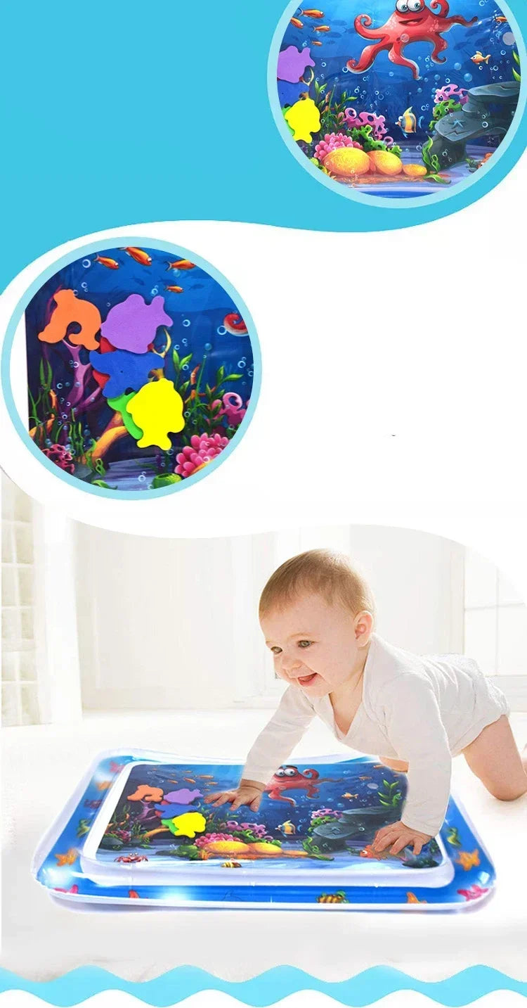 Summer Inflatable Water Mat PVC Playmat Toddler Activity Play Center Water Mat for Babies Early Education Developing Summer Toy