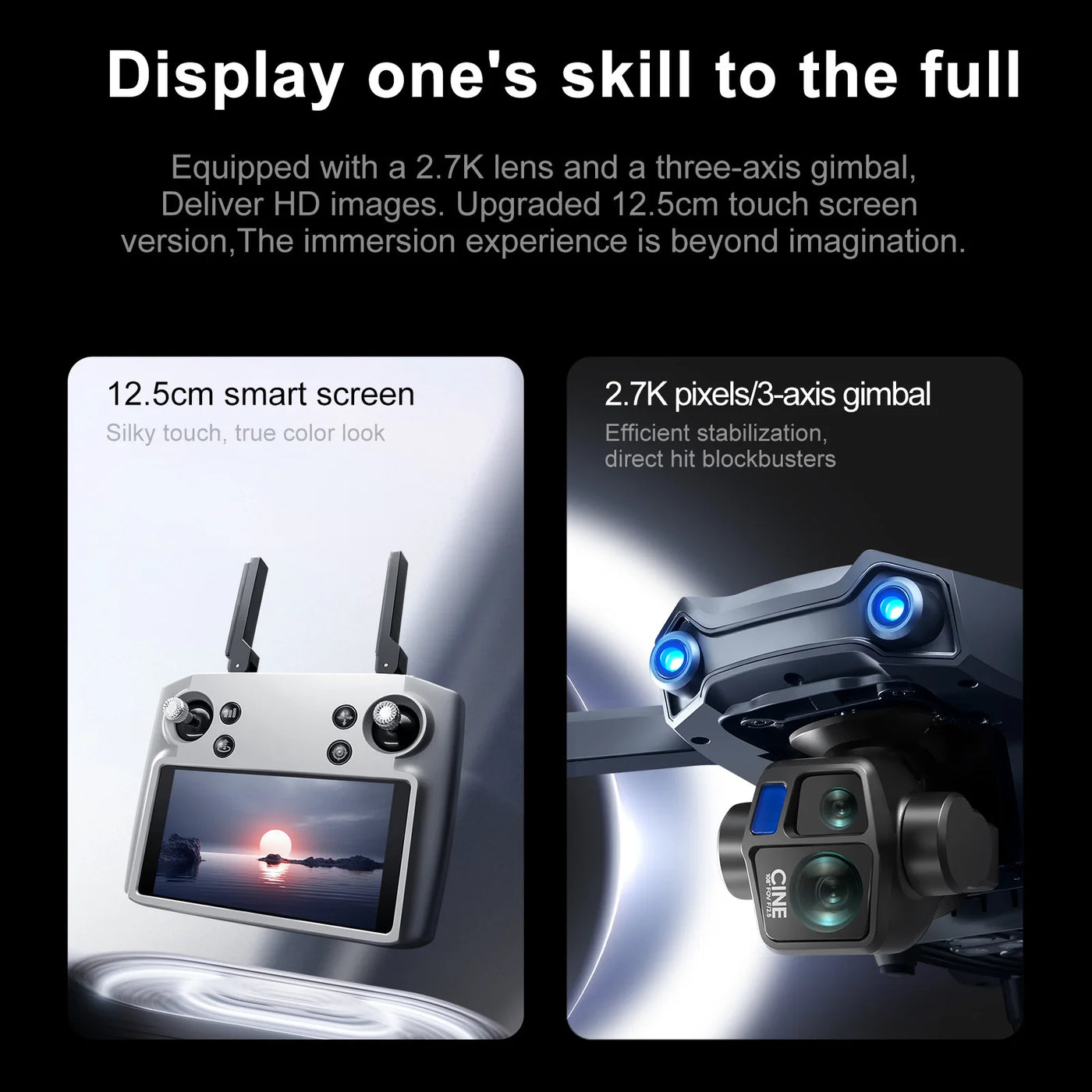 S819 Airdrop Drone with 2.7K GPS 5G Image Transmission 500g Load HD Aerial Photography RC Aircraft