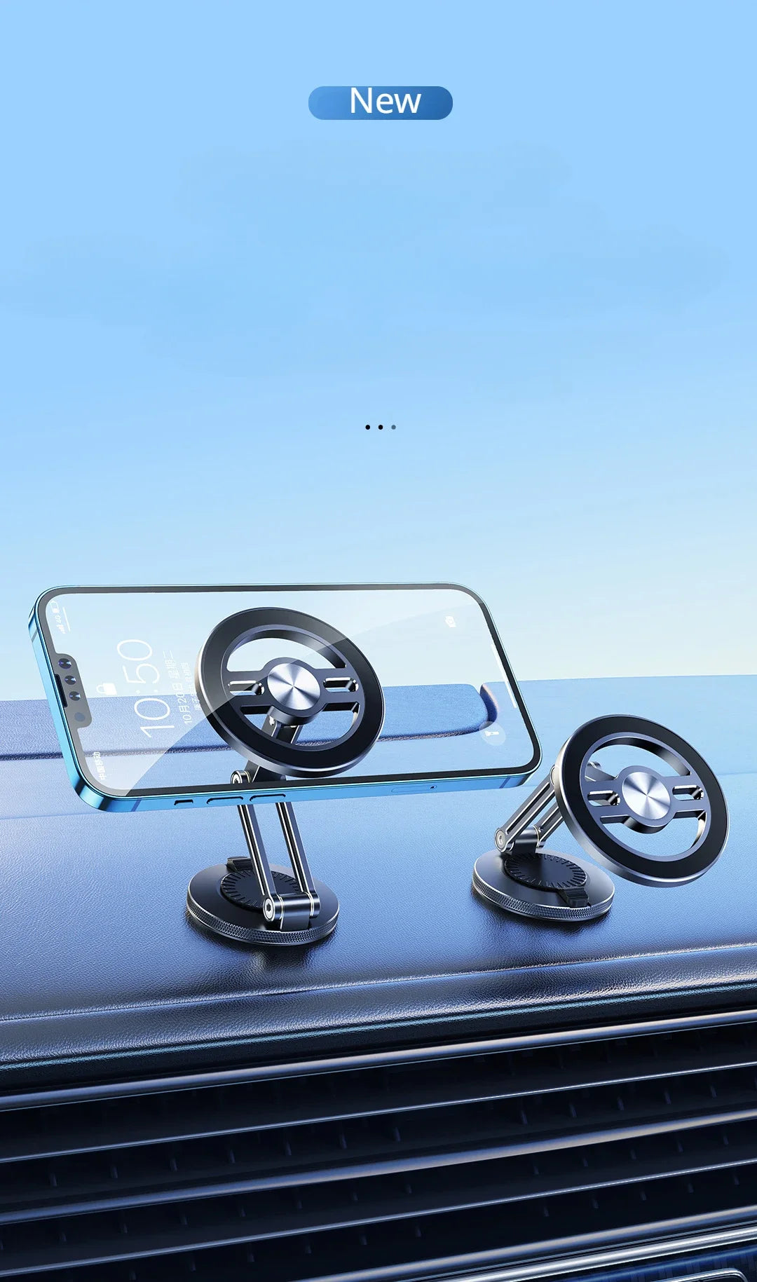 Eary for MagSafe Car Mount Strong 3M Adhesive Magnetic Phone Holder for Car Dash HandsFree 360°Rotation for iPhone 16 15 14 13