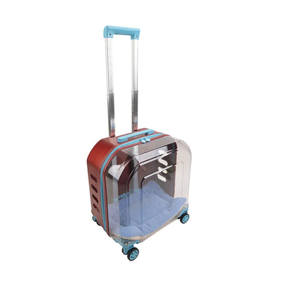 Pet Cat Carrier Out Trolley Case Portable Large Capacity Dog Bag Transparent Breathable Cat Backpack Transporter Pet Supplies