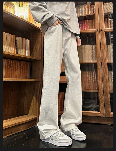 Autumn New Men's Jeans Baggy Straight Wide Leg Male Fashion Vintage Denim Pants Men Youth Popular Brand Streetwear Jean Trousers