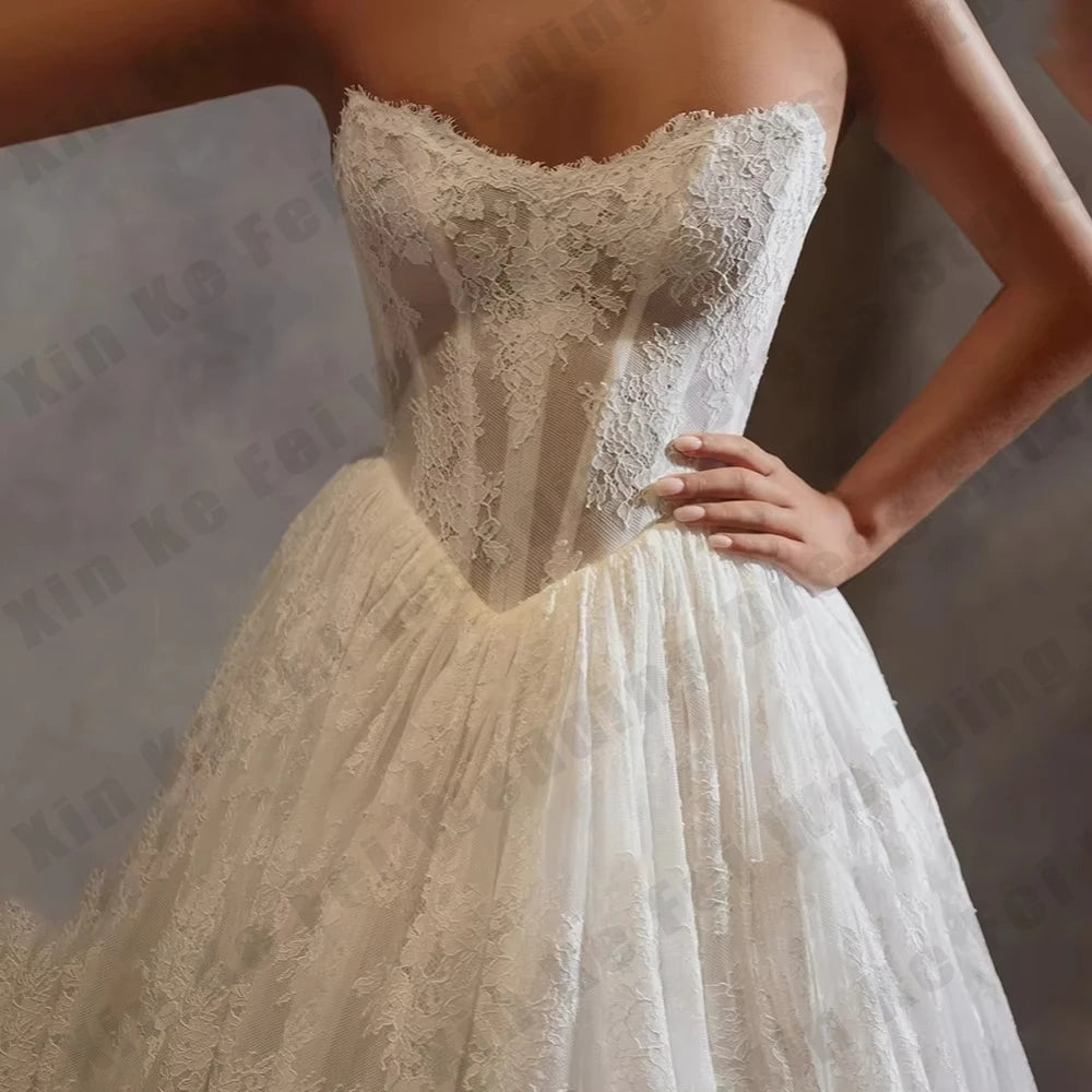 2025 Ivory Women's Wedding Dresses Sexy Off Shoulder A-line Princess Bridal Gown Formal Beach Party vestidos de novia Customized