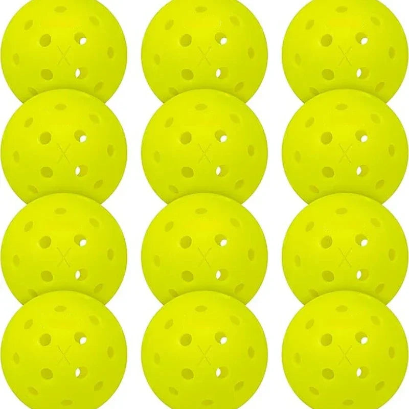 Pickleball 74MM Durable 40 Holes Outdoor 12Pcs Pickleballs 26g Outdoor for Competition pickleball Packs of Pickleballs
